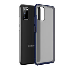 Carcasa Bumper Funda Silicona Transparente para Samsung Galaxy A02s Azul