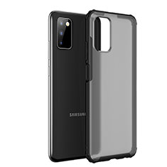 Carcasa Bumper Funda Silicona Transparente para Samsung Galaxy A02s Negro