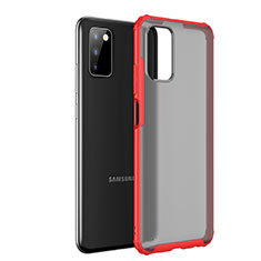 Carcasa Bumper Funda Silicona Transparente para Samsung Galaxy A02s Rojo