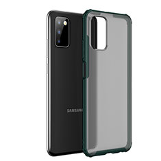 Carcasa Bumper Funda Silicona Transparente para Samsung Galaxy A02s Verde
