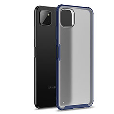 Carcasa Bumper Funda Silicona Transparente para Samsung Galaxy A22 5G Azul