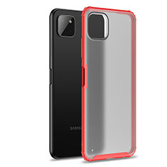 Carcasa Bumper Funda Silicona Transparente para Samsung Galaxy F42 5G Rojo