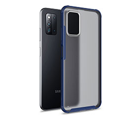 Carcasa Bumper Funda Silicona Transparente para Samsung Galaxy F52 5G Azul