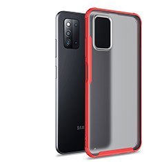 Carcasa Bumper Funda Silicona Transparente para Samsung Galaxy F52 5G Rojo