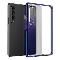 Carcasa Bumper Funda Silicona Transparente para Samsung Galaxy Z Fold3 5G Azul