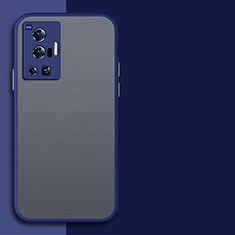 Carcasa Bumper Funda Silicona Transparente para Vivo X70 Pro 5G Azul