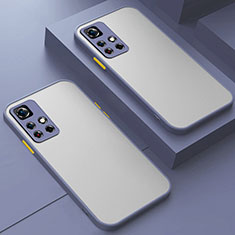 Carcasa Bumper Funda Silicona Transparente para Xiaomi Redmi Note 11 Pro+ Plus 5G Gris Lavanda