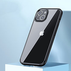 Carcasa Bumper Funda Silicona Transparente QC3 para Apple iPhone 15 Negro