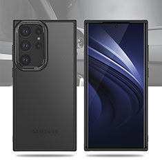 Carcasa Bumper Funda Silicona Transparente WL1 para Samsung Galaxy S22 Ultra 5G Negro