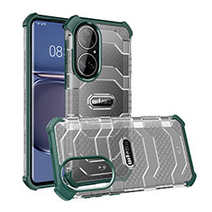 Carcasa Bumper Funda Silicona Transparente WL3 para Huawei P50 Pro Verde Noche