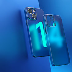 Carcasa Bumper Funda Silicona Transparente WT1 para Apple iPhone 14 Plus Azul