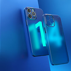Carcasa Bumper Funda Silicona Transparente WT1 para Apple iPhone 14 Pro Max Azul