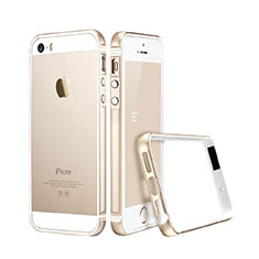 Carcasa Bumper Lujo Marco de Aluminio para Apple iPhone 5 Oro