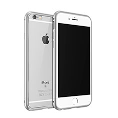 Carcasa Bumper Lujo Marco de Aluminio para Apple iPhone 6S Plus Plata