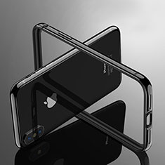 Carcasa Bumper Lujo Marco de Aluminio para Apple iPhone X Negro
