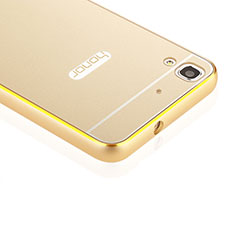 Carcasa Bumper Lujo Marco de Aluminio para Huawei Honor 4A Oro