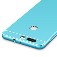 Carcasa Bumper Lujo Marco de Aluminio para Huawei Honor V8 Azul Cielo