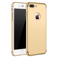 Carcasa Bumper Lujo Marco de Metal y Plastico F02 para Apple iPhone 7 Plus Oro