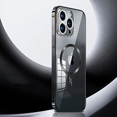 Carcasa Bumper Lujo Marco de Metal y Plastico Funda con Mag-Safe Magnetic LK3 para Apple iPhone 13 Pro Max Negro