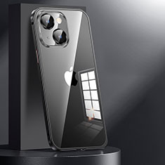 Carcasa Bumper Lujo Marco de Metal y Plastico Funda JL1 para Apple iPhone 14 Negro