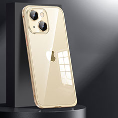 Carcasa Bumper Lujo Marco de Metal y Plastico Funda JL1 para Apple iPhone 14 Plus Oro