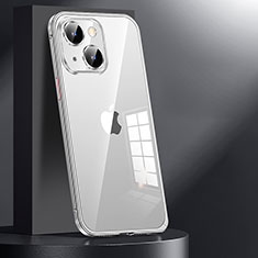 Carcasa Bumper Lujo Marco de Metal y Plastico Funda JL1 para Apple iPhone 14 Plus Plata