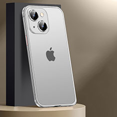 Carcasa Bumper Lujo Marco de Metal y Plastico Funda JL2 para Apple iPhone 13 Plata