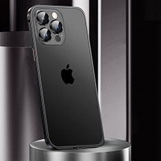 Carcasa Bumper Lujo Marco de Metal y Plastico Funda JL2 para Apple iPhone 13 Pro Max Negro