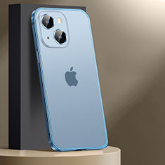 Carcasa Bumper Lujo Marco de Metal y Plastico Funda JL2 para Apple iPhone 14 Plus Azul