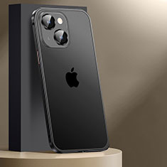 Carcasa Bumper Lujo Marco de Metal y Plastico Funda JL2 para Apple iPhone 14 Plus Negro
