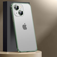 Carcasa Bumper Lujo Marco de Metal y Plastico Funda JL2 para Apple iPhone 14 Plus Verde