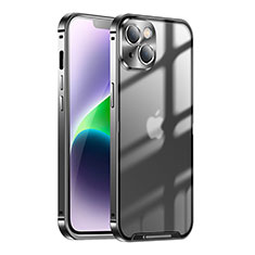 Carcasa Bumper Lujo Marco de Metal y Plastico Funda LK1 para Apple iPhone 14 Plus Negro