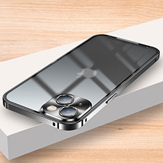 Carcasa Bumper Lujo Marco de Metal y Plastico Funda LK2 para Apple iPhone 14 Negro
