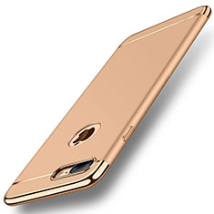 Carcasa Bumper Lujo Marco de Metal y Plastico Funda M01 para Apple iPhone 8 Plus Oro