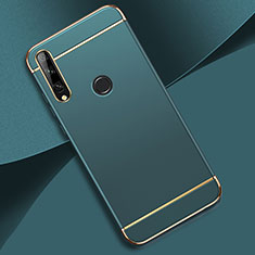 Carcasa Bumper Lujo Marco de Metal y Plastico Funda M01 para Huawei Enjoy 10 Plus Azul Cielo