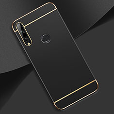 Carcasa Bumper Lujo Marco de Metal y Plastico Funda M01 para Huawei Enjoy 10 Plus Negro