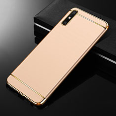 Carcasa Bumper Lujo Marco de Metal y Plastico Funda M01 para Huawei Enjoy 10e Oro