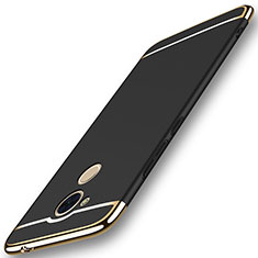Carcasa Bumper Lujo Marco de Metal y Plastico Funda M01 para Huawei Enjoy 6S Negro