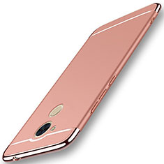 Carcasa Bumper Lujo Marco de Metal y Plastico Funda M01 para Huawei Enjoy 6S Oro Rosa