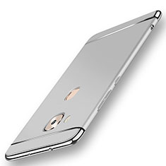 Carcasa Bumper Lujo Marco de Metal y Plastico Funda M01 para Huawei G7 Plus Plata