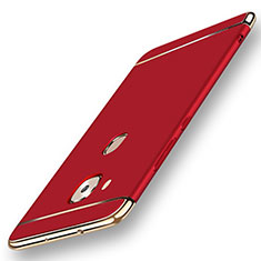 Carcasa Bumper Lujo Marco de Metal y Plastico Funda M01 para Huawei GX8 Rojo