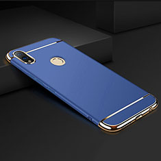 Carcasa Bumper Lujo Marco de Metal y Plastico Funda M01 para Huawei Honor 8X Azul
