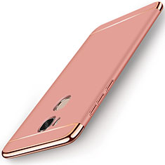Carcasa Bumper Lujo Marco de Metal y Plastico Funda M01 para Huawei Honor Play 5X Oro Rosa