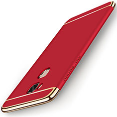 Carcasa Bumper Lujo Marco de Metal y Plastico Funda M01 para Huawei Honor Play 5X Rojo