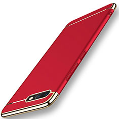 Carcasa Bumper Lujo Marco de Metal y Plastico Funda M01 para Huawei Honor V10 Rojo