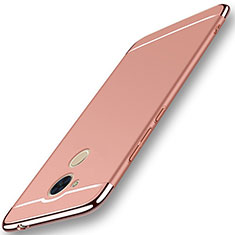 Carcasa Bumper Lujo Marco de Metal y Plastico Funda M01 para Huawei Honor V9 Play Oro Rosa