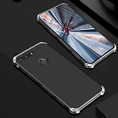 Carcasa Bumper Lujo Marco de Metal y Plastico Funda M01 para Huawei Honor View 20 Plata