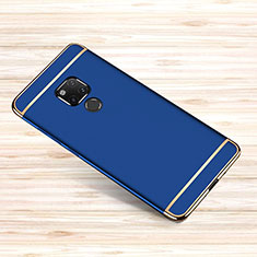 Carcasa Bumper Lujo Marco de Metal y Plastico Funda M01 para Huawei Mate 20 X 5G Azul
