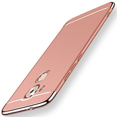 Carcasa Bumper Lujo Marco de Metal y Plastico Funda M01 para Huawei Mate 7 Oro Rosa
