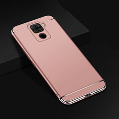 Carcasa Bumper Lujo Marco de Metal y Plastico Funda M01 para Huawei Nova 5i Pro Oro Rosa
